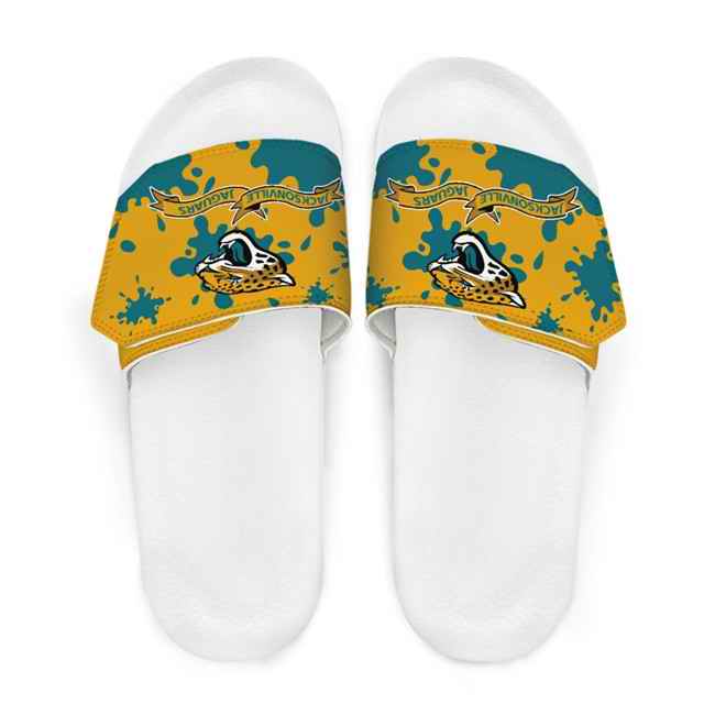 Men's Jacksonville Jaguars Beach Adjustable Slides Non-Slip Slippers/Sandals/Shoes 003